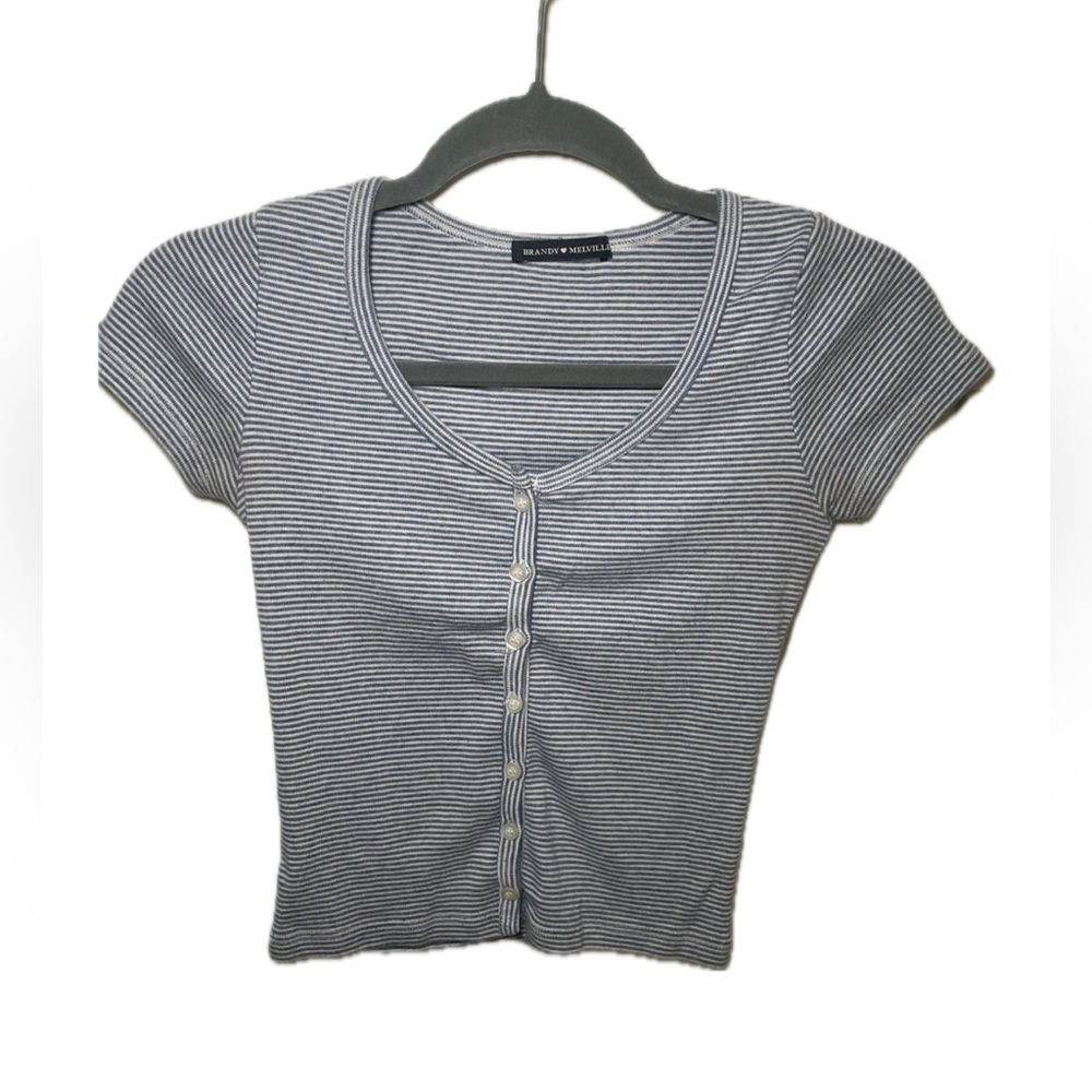 Brandy Melville striped down baby tee